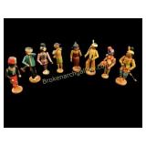 Set of Wooden Animated Folk Dolls