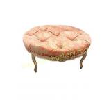 French Provincial Style Tufted Round Ottoman