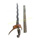 Indonesian Kris Dagger with Scabbard