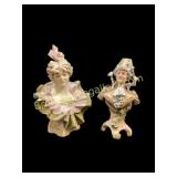Two Royal Dux Porcelain Busts