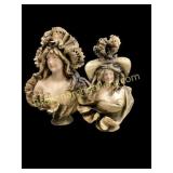 Two Amphora Porcelain Busts