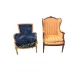 Two Antique French Louis XVI Style Armchairs
