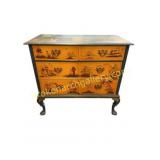 Decorative Chinoiserie Painted Chest of Drawers