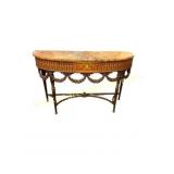 Antique Neoclassical Painted Marble Console Table