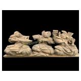 Japanese Carved Figural Transom