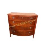 American Sheraton Cherry Bow Front Chest