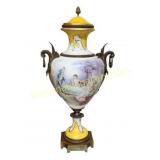 Impressive Sevres Style Mounted Porcelain Urn