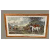 Framed Fox Hunt Engraving - The Meet