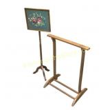 Wooden Valet Stand and Tapestry Lot