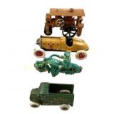 Four Cast Iron Vehicle Toys
