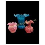 Three Fenton Vases
