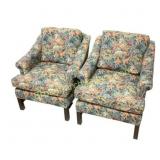 Upholstered Armchairs with Safari Print