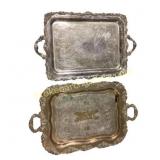 Ornate Silver-Plated Serving Trays
