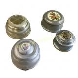 Four Decorative Metal Powder Boxes