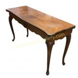 Mahogany Console Flip Top Table Âwith Cabriole Le