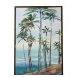Framed Palm Tree Giclee on Canvas
