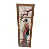 Framed Mosaic Art Depicting Woman