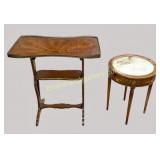 Marquetry Accent Table, Painted Side Table