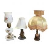 Three Decorative Table Lamps