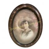 Oval Framed Vintage Portrait Photograph