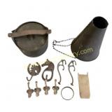 Metal Items and Hooks Lot