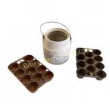 Stoneware Cookie Jar with Muffin Trays