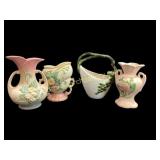 Four Pieces Hull Art Pottery