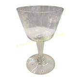 Clear Glass Goblet with Flared Rim
