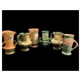Six Pieces Roseville Art Pottery