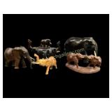 Carved Elephant Figures