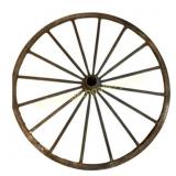 Wooden Wagon Wheel with Metal Hub
