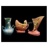 Three Pieces Roseville Art Pottery