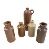 Five Glazed Ceramic Jugs