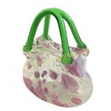 Hand-Blown Glass Handbag Sculpture