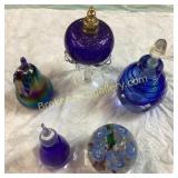 Five Glass Art Pieces