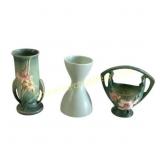 Three ( Roseville and Romanian) Decorative Ceramic