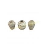 Three Glazed Ceramic Jars