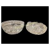 Two Cut Glass Bowls