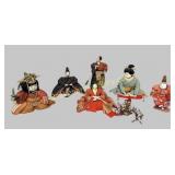 6 Assorted Japanese Dolls