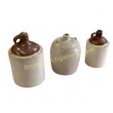 Three Stoneware Crock Jugs