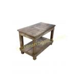 Rustic Wooden Table With Shelf