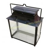Metal and Glass Lantern Cage
