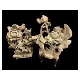 Pair Hand Carved Decorative Panels