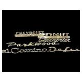 Collection vintage Chevrolet Vehicle Emblems