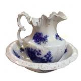 Porcelain Wash Basin and Pitcher Set