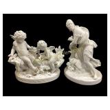 Two Parian Bisque Figurines