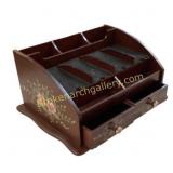 Handpainted Wooden Desk Organizer