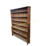 Tall Wooden Open Bookcase with Shelves