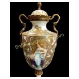 Partial Gilt Porcelain Urn