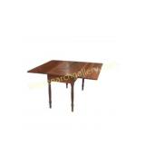 Wood Drop-Leaf Dining Table with Turned Legs